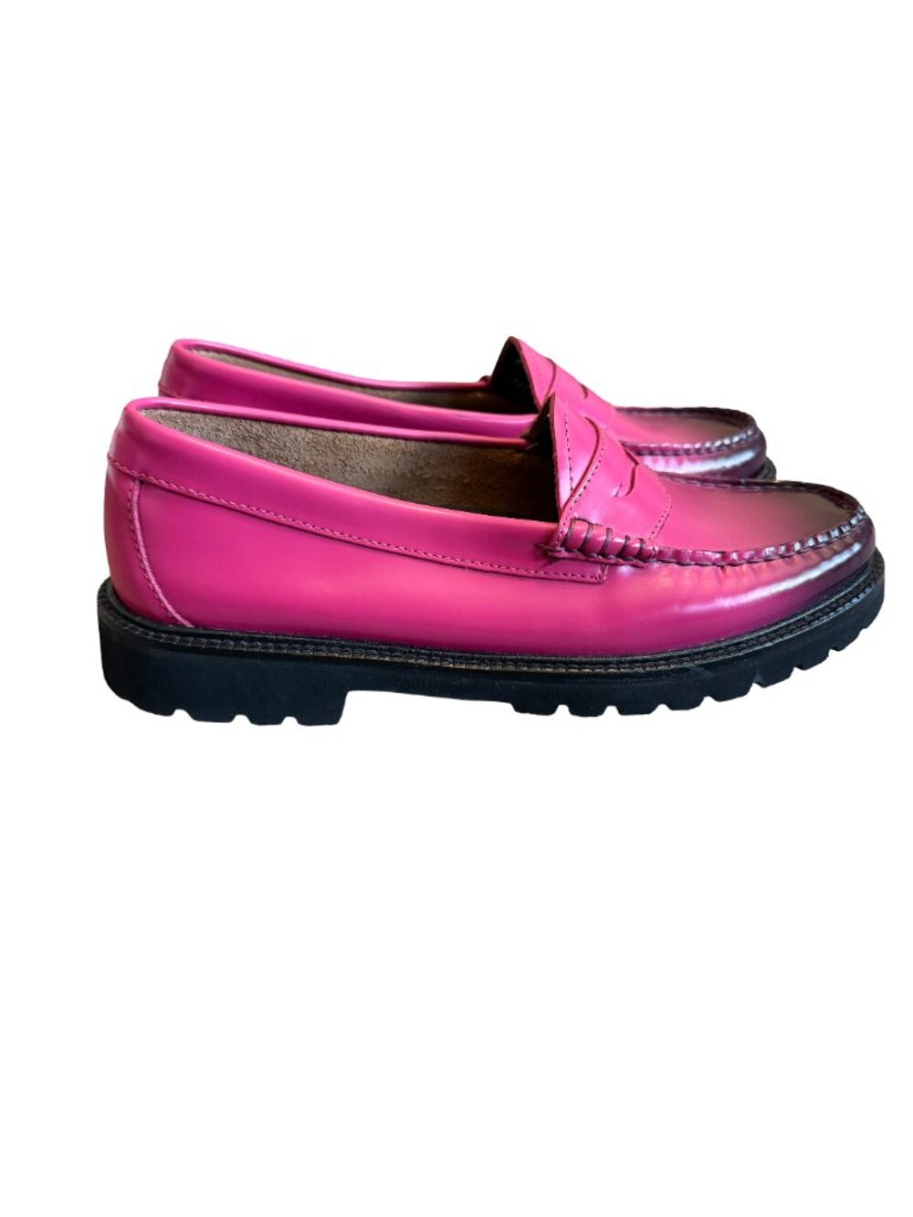 G.H. Bass Weejuns Originals Whitney Candy Lug Loafers Shoes Bright Pink Size 8.5 - Picture 4 of 12